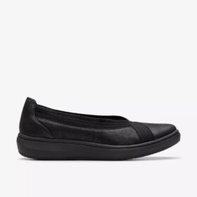 Womens Breezesky Air Black Textile Slip-Ons Womens Breezesky Air Black Textile Slip-Ons