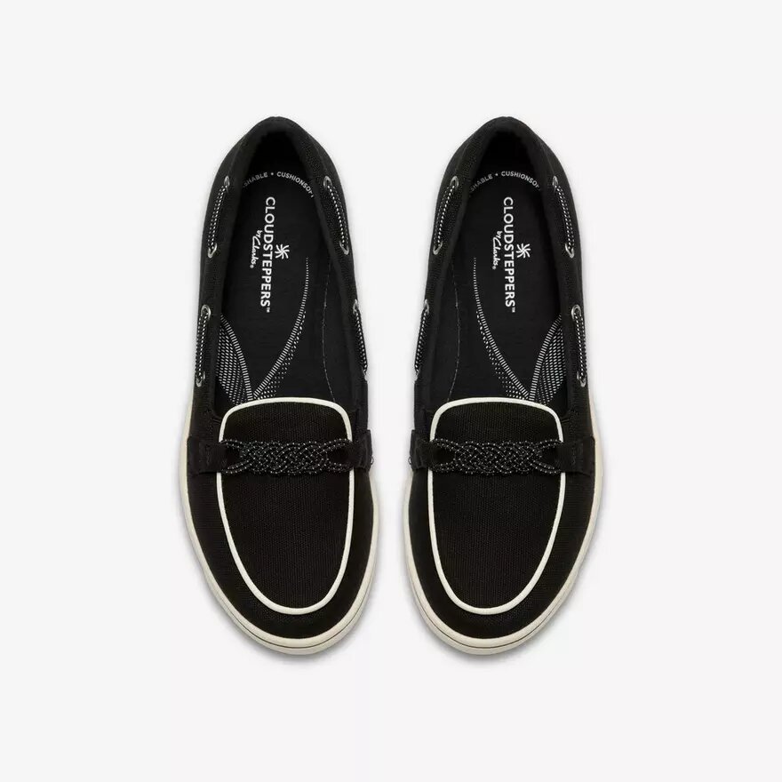 Womens Breezesky Bay Black Canvas Loafers Womens Breezesky Bay Black Canvas Loafers