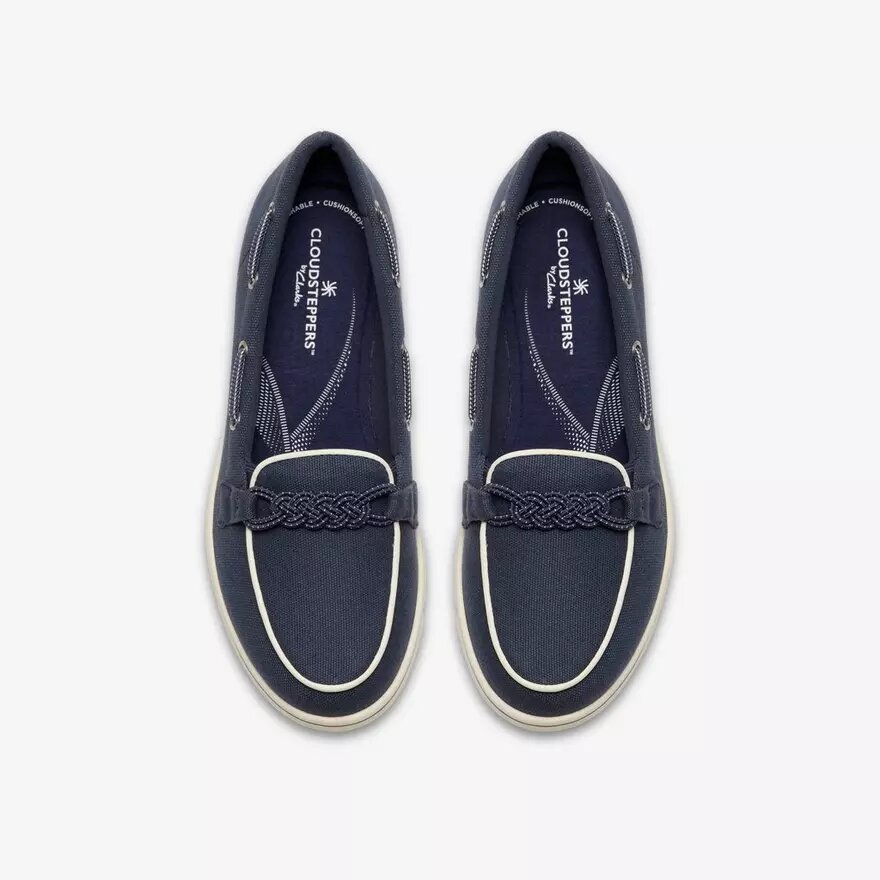 Womens Breezesky Bay Navy Canvas Loafers Womens Breezesky Bay Navy Canvas Loafers