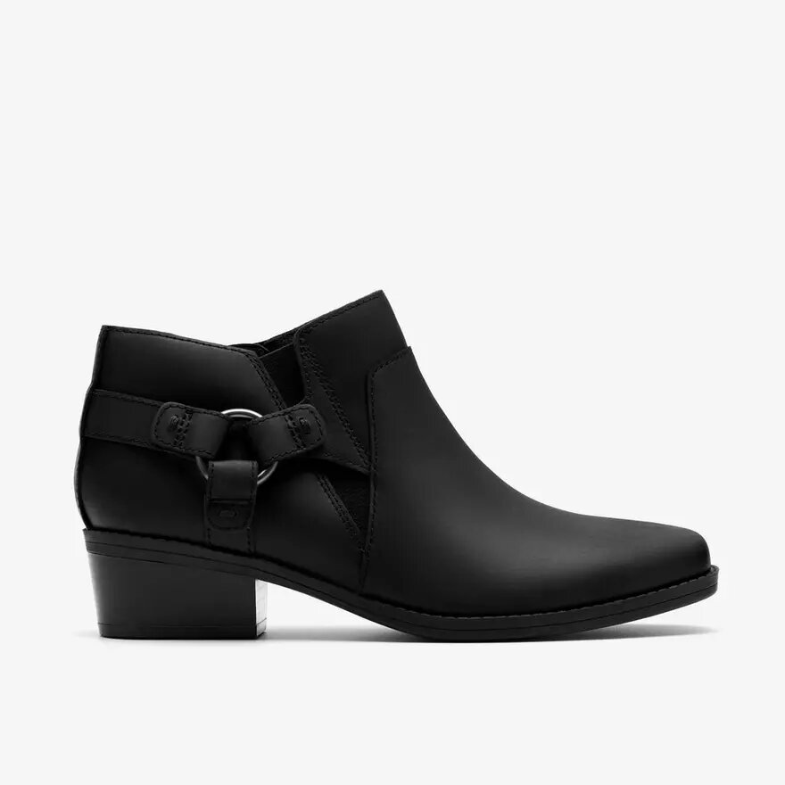 Womens Danyelle Gema Black Oily Leather Ankle Boots Womens Danyelle Gema Black Oily Leather Ankle Boots
