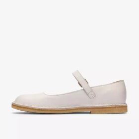 Womens Desert Jane White Leather Mary Janes Womens Desert Jane White Leather Mary Janes