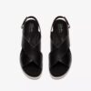 Womens Diaz Cross Black Leather Wedges Womens Diaz Cross Black Leather Wedges