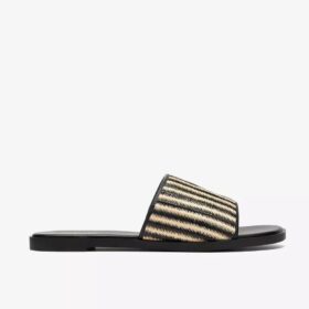 Womens Erisia Strap2 Black Interest Flat Sandals