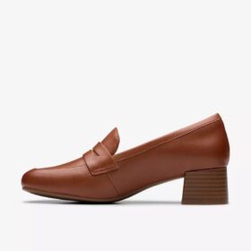 Womens Iridessa Sky Dark Tan Leather Loafers