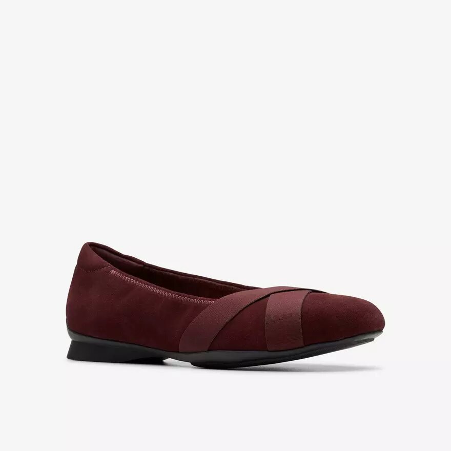 Womens Jazmynn Gem Merlot Suede Ballet Flats Womens Jazmynn Gem Merlot Suede Ballet Flats