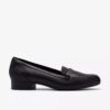 Womens Juliet Mia Black Leather Slip-Ons Womens Juliet Mia Black Leather Slip-Ons