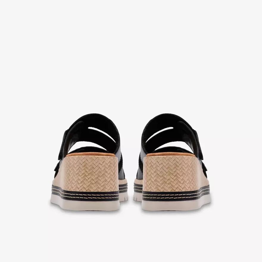 Womens Kidiki Cove Black Leather Wedges Womens Kidiki Cove Black Leather Wedges