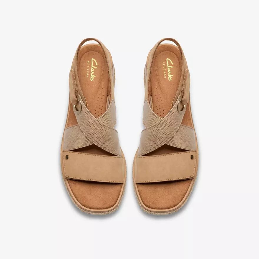 Womens Kidiki Sun Beige Combination Wedges Womens Kidiki Sun Beige Combination Wedges