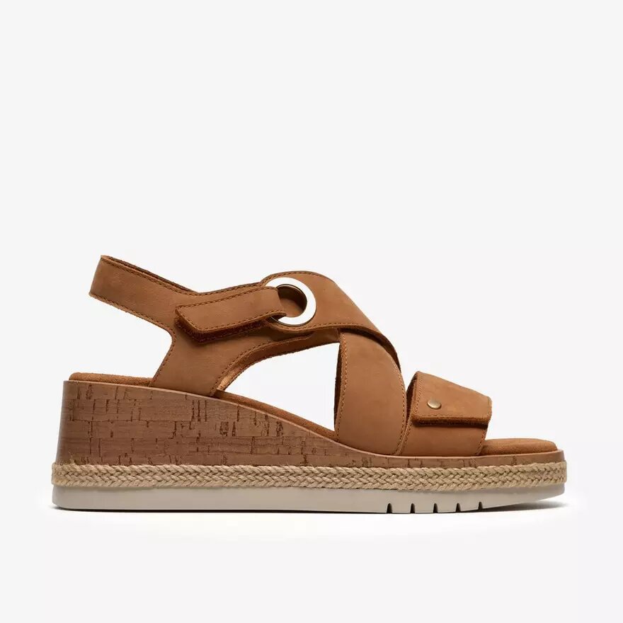 Womens Kidiki Sun Tan Nubuck Wedges Womens Kidiki Sun Tan Nubuck Wedges