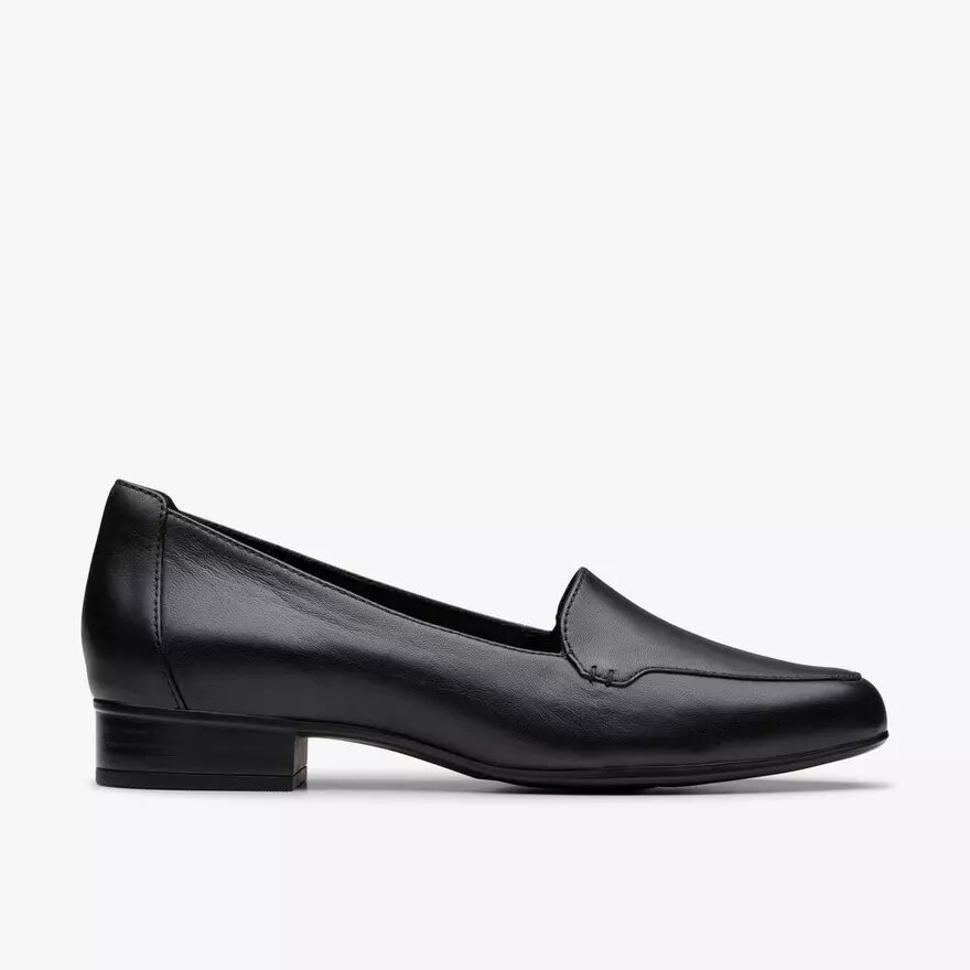 Womens Krystine Lily Black Leather Slip-Ons Womens Krystine Lily Black Leather Slip-Ons