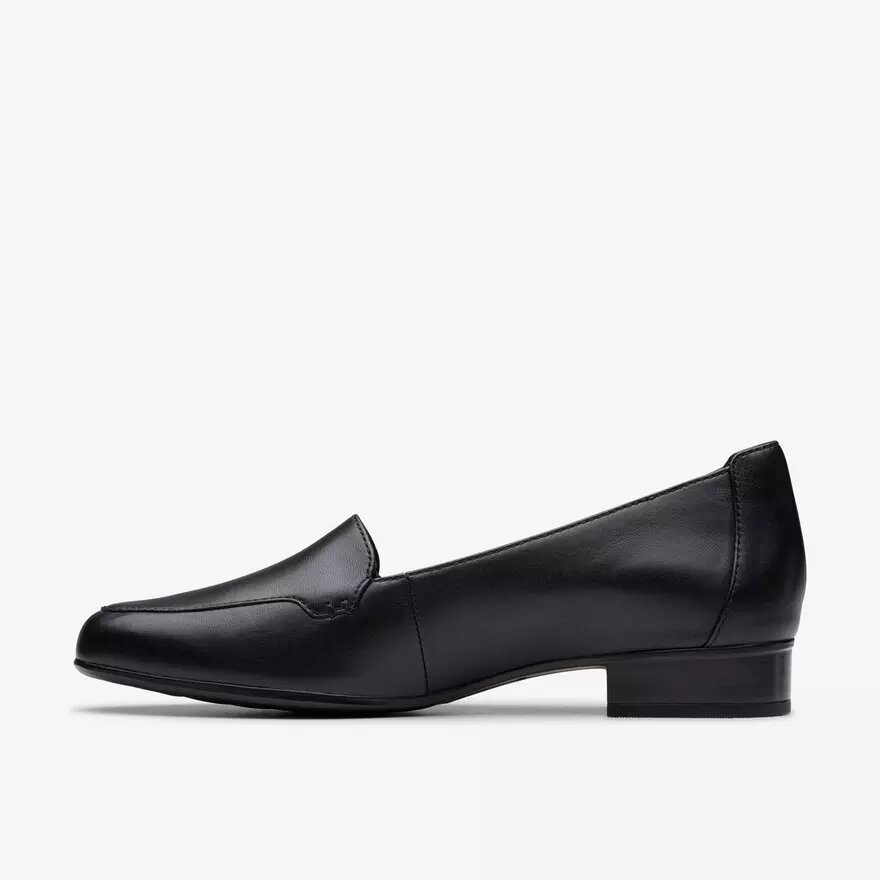 Womens Krystine Lily Black Leather Slip-Ons Womens Krystine Lily Black Leather Slip-Ons