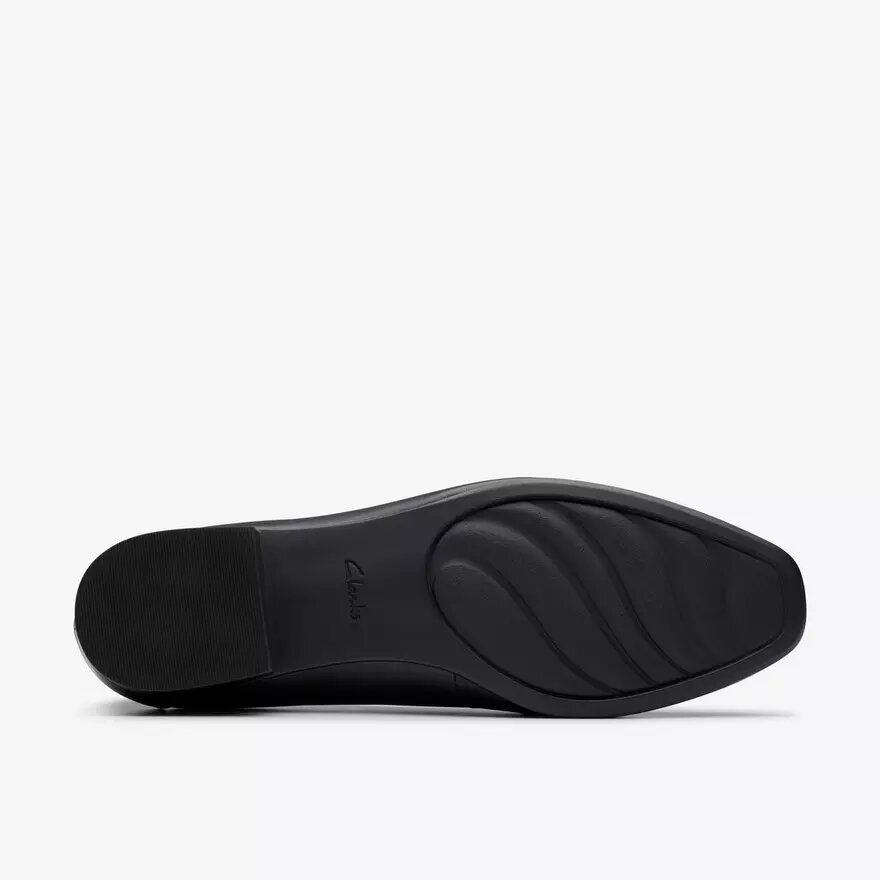 Womens Krystine Lily Black Leather Slip-Ons Womens Krystine Lily Black Leather Slip-Ons