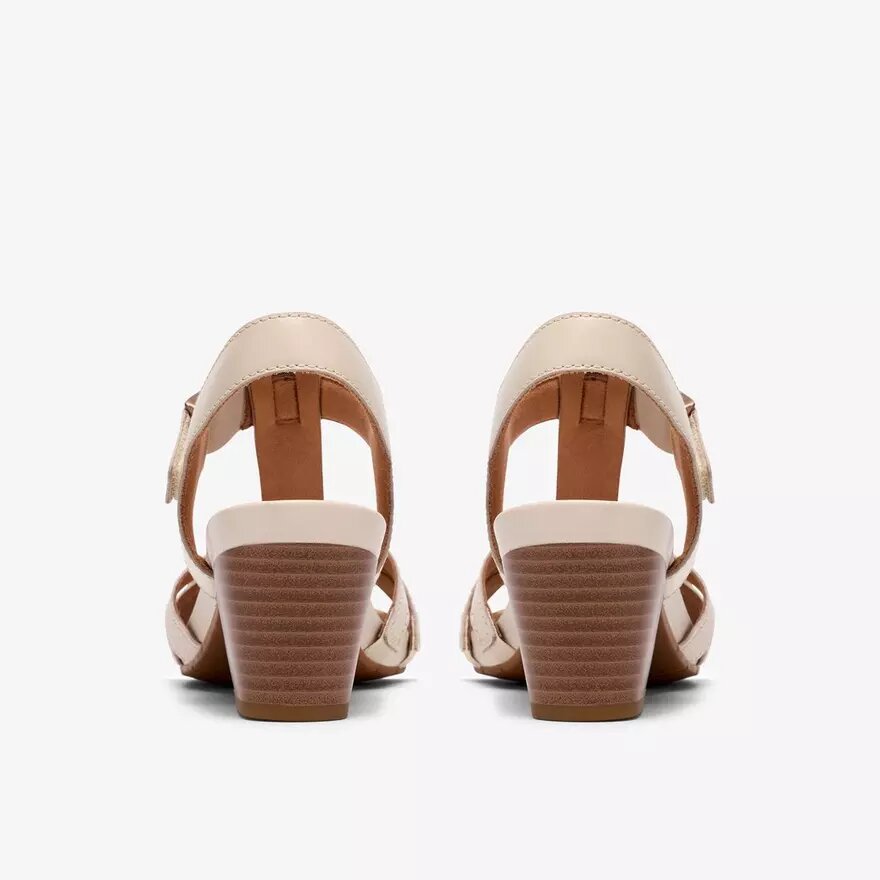 Womens Kymber Glow Cream Leather Heeled Sandals Womens Kymber Glow Cream Leather Heeled Sandals