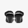 Womens Kymber Shine Black Leather Heeled Sandals Womens Kymber Shine Black Leather Heeled Sandals
