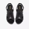Womens Kymber Shine Black Leather Heeled Sandals Womens Kymber Shine Black Leather Heeled Sandals