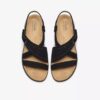 Womens Maelynn Gem Black Nubuck Flat Sandals Womens Maelynn Gem Black Nubuck Flat Sandals
