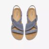 Womens Maelynn Gem Denim Blue Nubuck Flat Sandals Womens Maelynn Gem Denim Blue Nubuck Flat Sandals