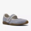 Womens Meridor Jane Light Blue Suede Mary Janes