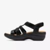 Womens Merliah2 Ruby Black Leather Wedges