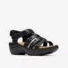 Womens Merliah2 Ruby Black Leather Wedges