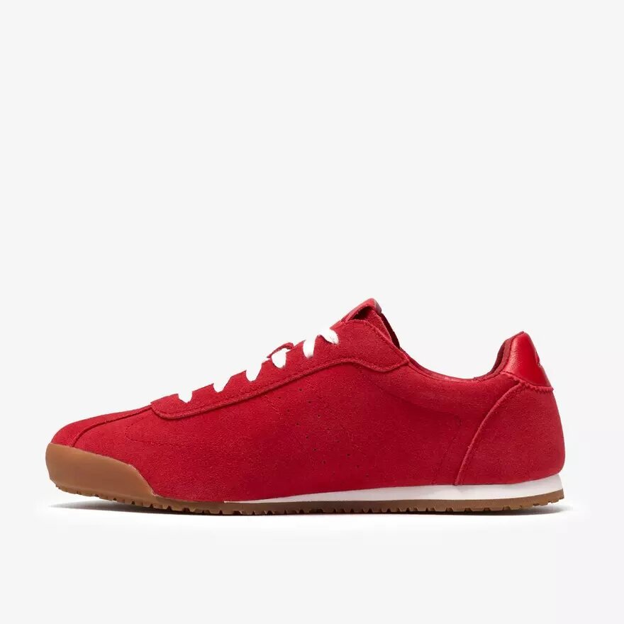 Womens Moritz Lo2 Red Suede Sneakers Womens Moritz Lo2 Red Suede Sneakers