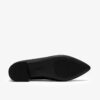 Womens Natalyn Trim Black Leather Slip-Ons