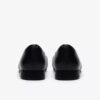 Womens Natalyn Trim Black Leather Slip-Ons