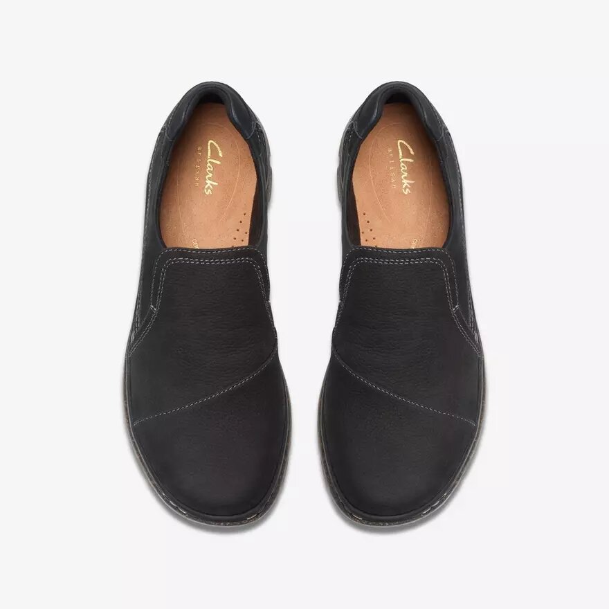 Womens Orlene Slip Black Leather Slip-Ons Womens Orlene Slip Black Leather Slip-Ons