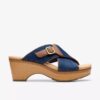 Womens Seannah Nora Dark Denim Wedges Womens Seannah Nora Dark Denim Wedges