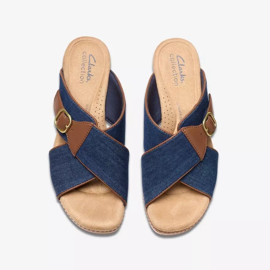 Womens Seannah Nora Dark Denim Wedges Womens Seannah Nora Dark Denim Wedges