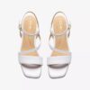 Womens Serina35 Strap White Leather Strappy Sandals