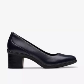 Womens Shaya Poppy Navy Leather Pumps Womens Shaya Poppy Navy Leather Pumps