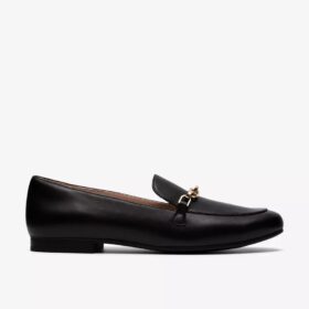 Womens Tamna Iris Black Leather Loafer