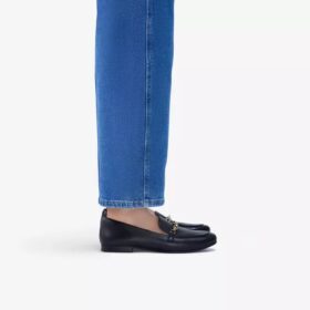 Womens Tamna Iris Black Leather Loafer