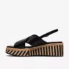Womens Tessiah Cross2 Black Interest Wedges Womens Tessiah Cross2 Black Interest Wedges