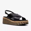 Womens Tessiah Cross2 Black Interest Wedges Womens Tessiah Cross2 Black Interest Wedges