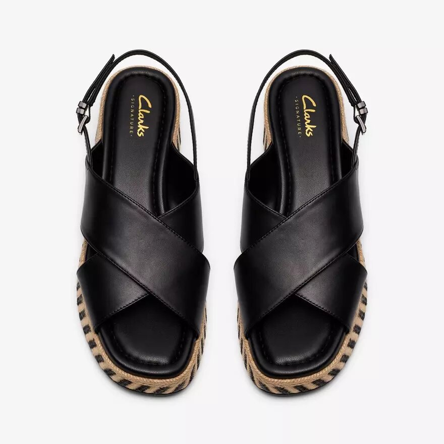 Womens Tessiah Cross2 Black Interest Wedges Womens Tessiah Cross2 Black Interest Wedges