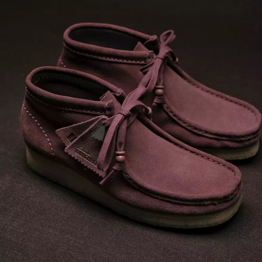 Womens Wallabee Boot. Rose Brown Suede Womens Wallabee Boot. Rose Brown Suede