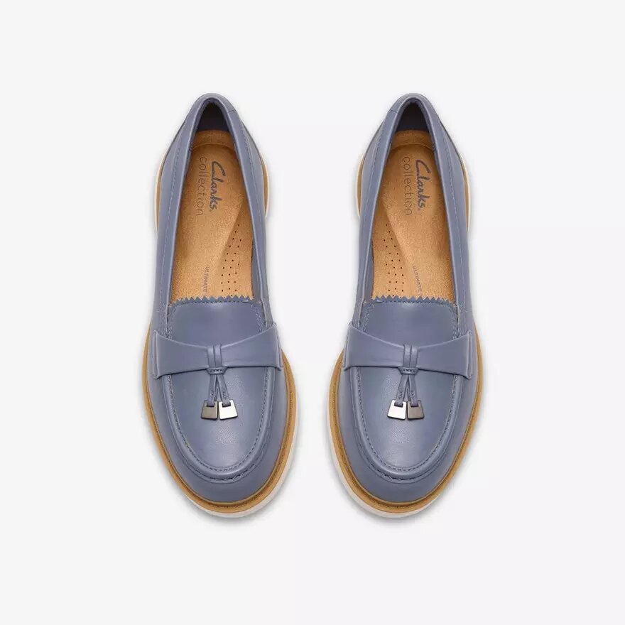 Womens Westlynn Bella Denim Blue Leather Loafers Womens Westlynn Bella Denim Blue Leather Loafers