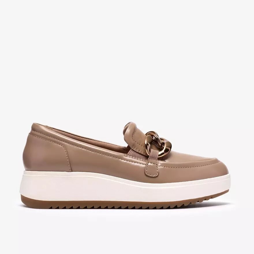 Womens Zylah May Taupe Leather Loafers Us Womens Zylah May Taupe Leather Loafers Us