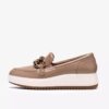 Womens Zylah May Taupe Leather Loafers Us Womens Zylah May Taupe Leather Loafers Us