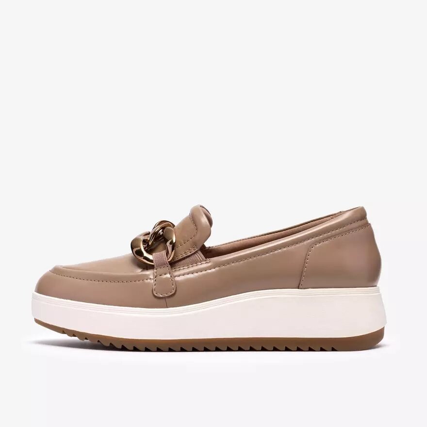 Womens Zylah May Taupe Leather Loafers Us Womens Zylah May Taupe Leather Loafers Us